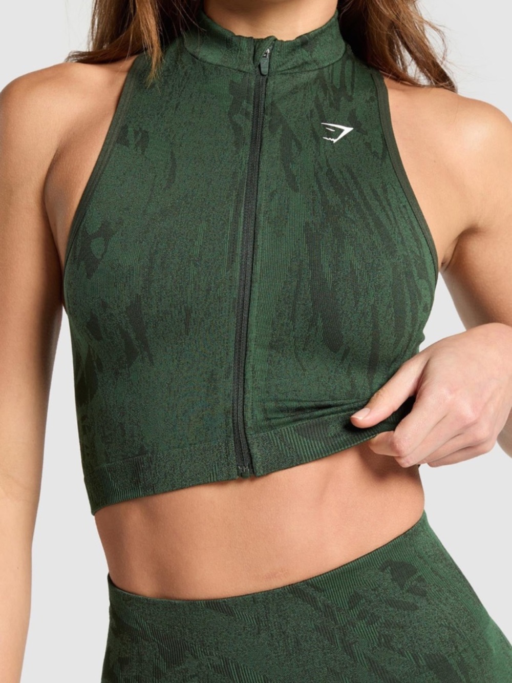 Gymshark Adapt Dark Green Performance Top